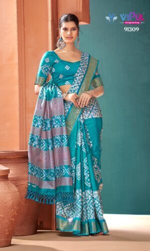 Vipul Bhagalpuri Silk Saree