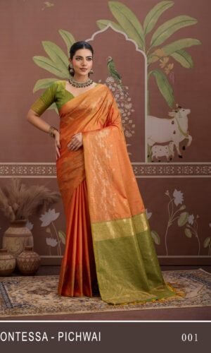 Pichwai Tussar Silk Handloom Weaving