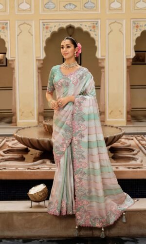 Multi-Color Pure Viscose Handwork Saree