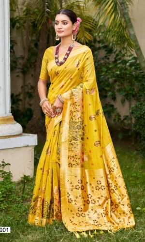 Cotton Silk Meenakari Saree