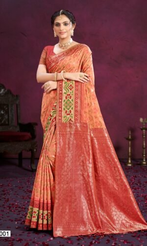 Cotton Silk Saree with Meenakari Work (With Matching Blouse)