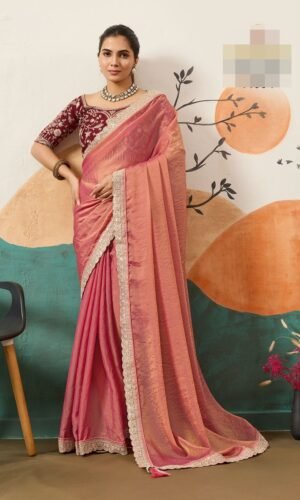 Buy NC Moss Sarees with Designer Banglori Silk Blouse