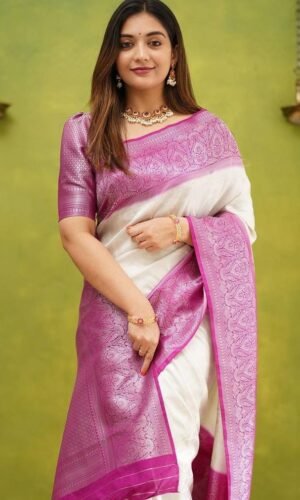 Premium Banarasi Soft Silk Saree with Zari & Jacquard Weave