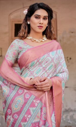 Premium Soft Silk Saree Elegant Pastel Weave