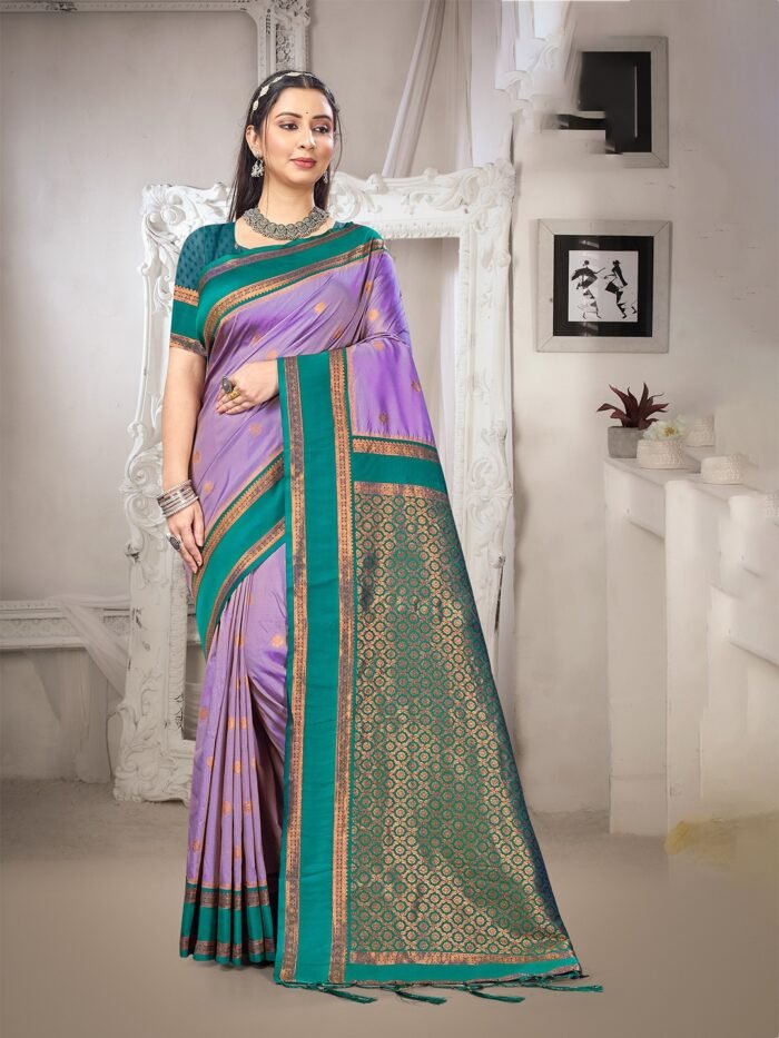 Designer Silk Saree with Rich Pallu and Heavy Silk Blouse Fabric