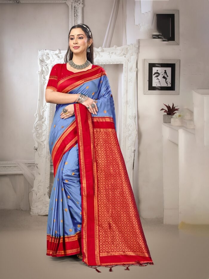 Narayan Pattu Silk Fabric Saree with Sophisticated Ethnic Design