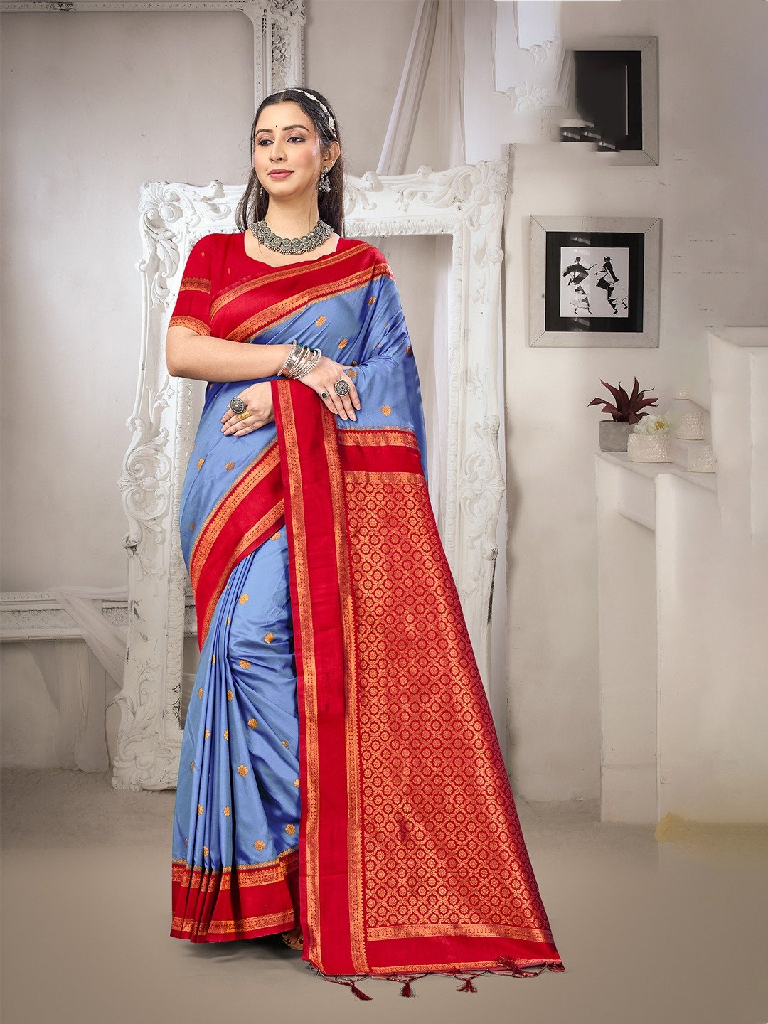 Narayan Pattu Silk Fabric Saree with Sophisticated Ethnic Design