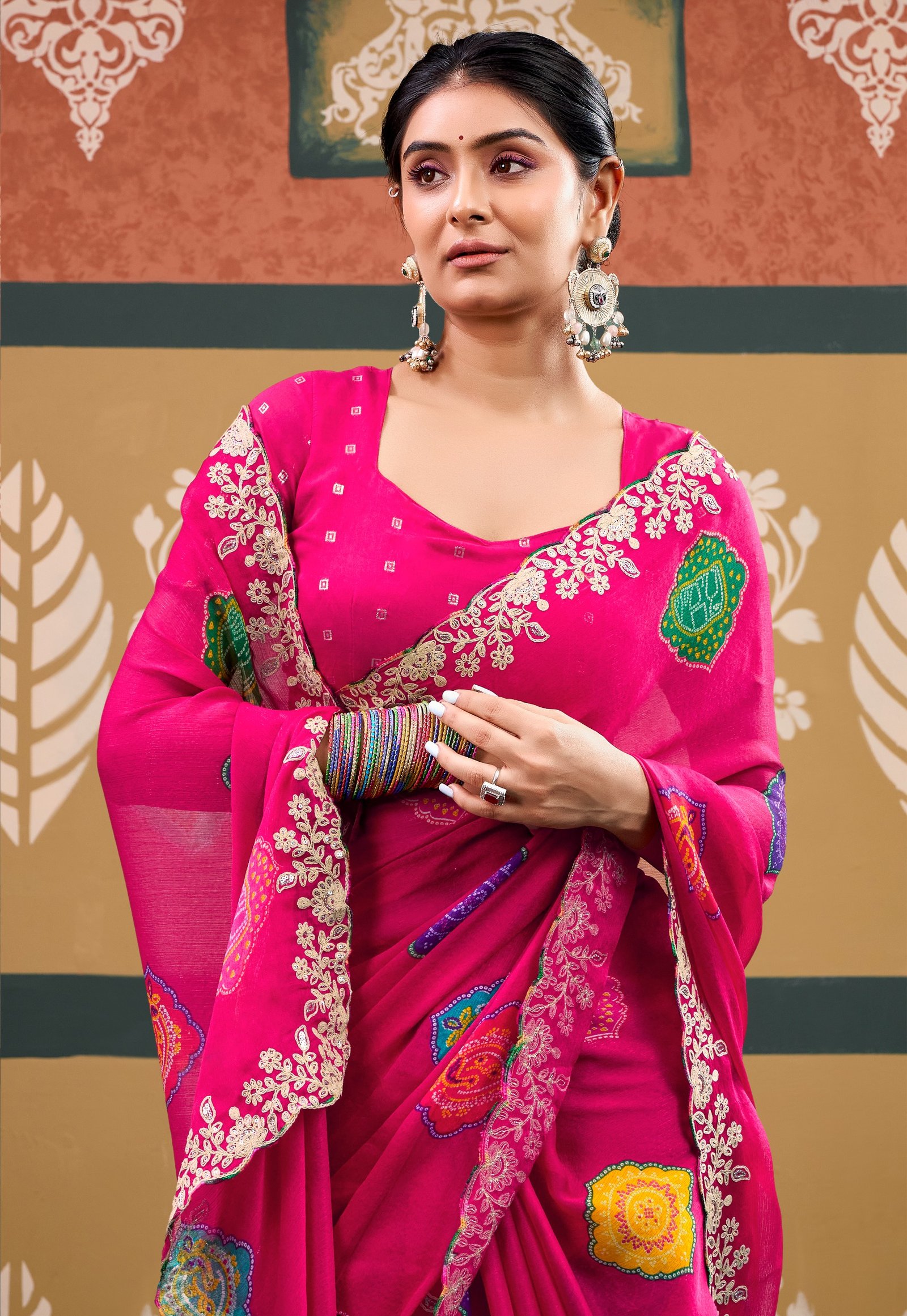 Luxury You Can Wear RAJRANI by STAVAN Embroidered Perfection 1 Sparkle Chiffon Embroidery Saree with heavy embroidery