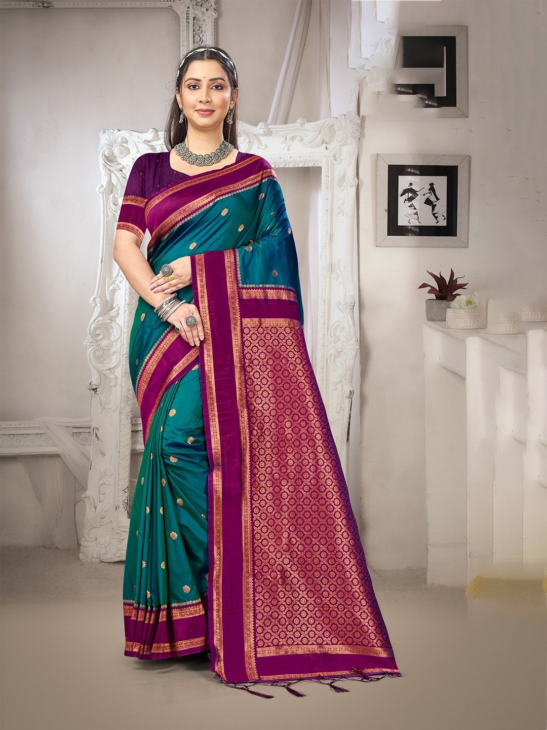 Traditional Ethnic Wear Narayan Pattu Saree for Festive Occasions
