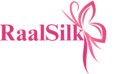 RaalSilk official brand logo with pink butterfly motif