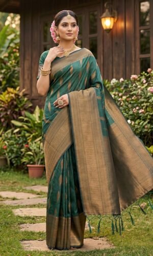 Rajsi Silk Blend Saree with Elegant Blouse Piece